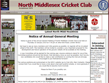 Tablet Screenshot of northmiddlesexcc.co.uk